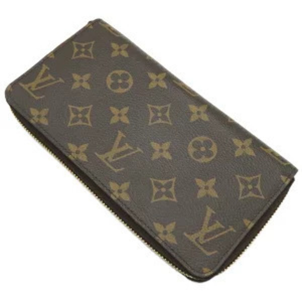 Louis Vuitton Wallet Brown Round Canvas Monogram Zipper Zippy Brown